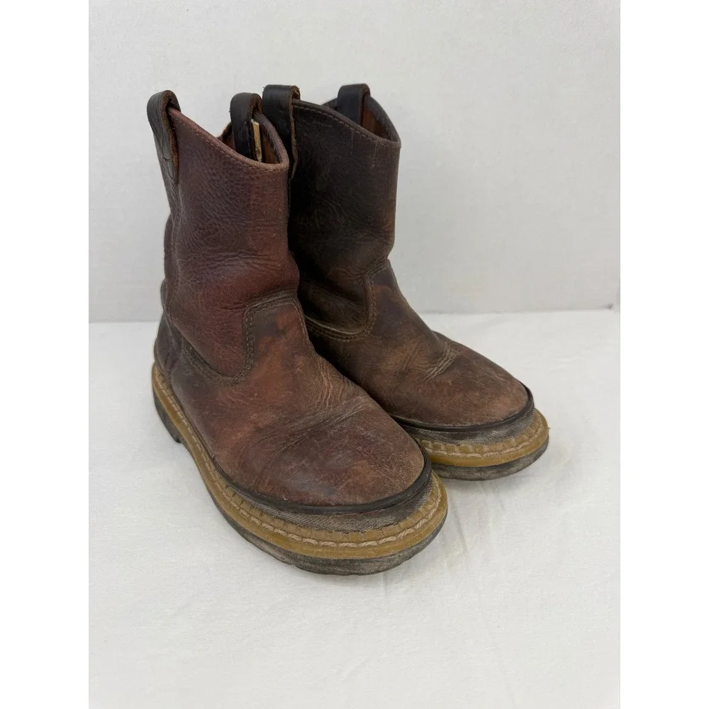Georgia Boot‎ Kids Giant Wellington Brown Leather Work Boots Size 3M 5043858669